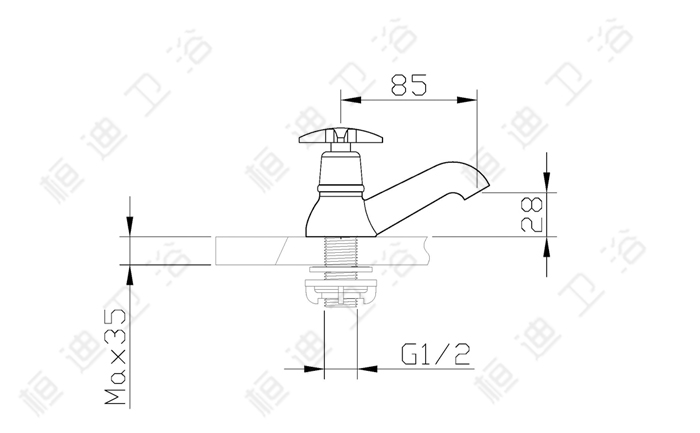 水龍頭批發 水龍頭廠家 桓迪單冷面盆水龍頭 HD-5A29