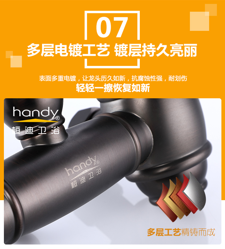 桓迪全銅歐式古典大淋浴 HD-6E06