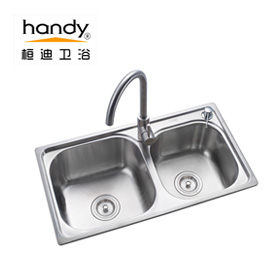 桓迪不銹鋼拉伸水槽雙槽 HD-7843
